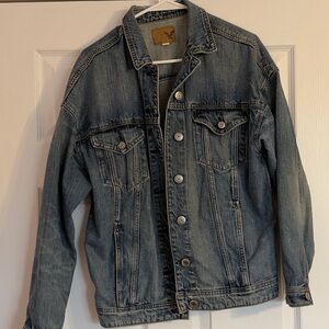 American Eagle Outfitters Women's Oversized Blue Jean Jacket